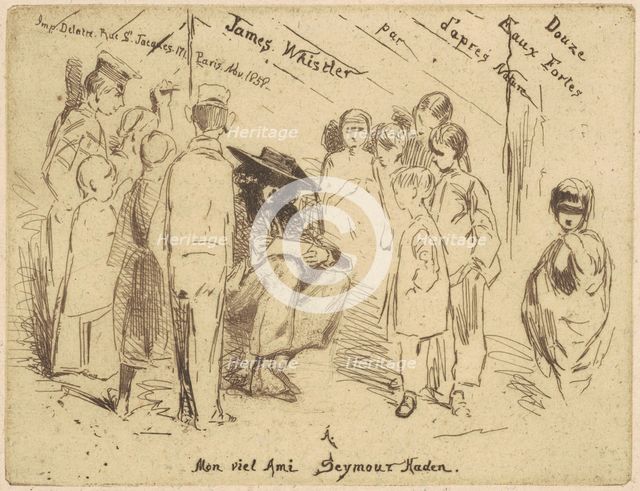 The Title Page for "Douze Eaux Fortes d'après Nature", 1858. Creator: James Abbott McNeill Whistler.