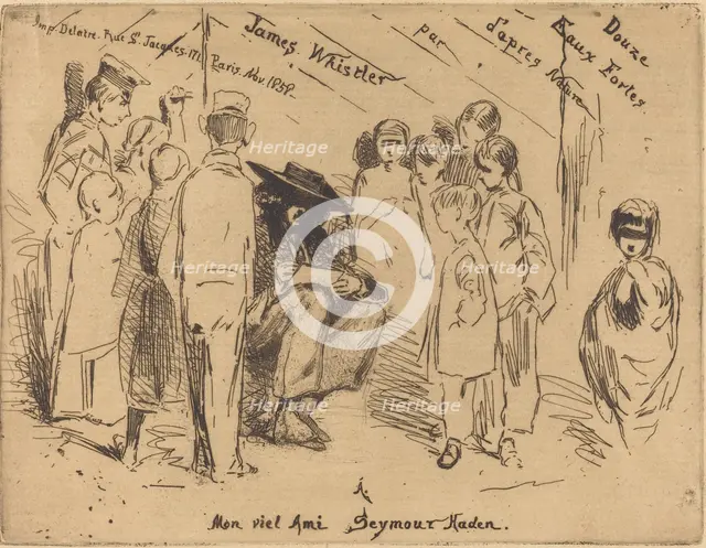 The Title Page for "Douze Eaux Fortes d'après Nature", 1858. Creator: James Abbott McNeill Whistler.