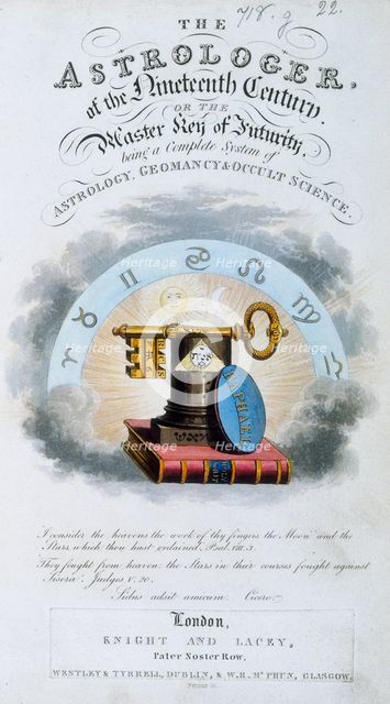 The title page of "The Astrologer of the Nineteenth Century", 1825. Creator: Anon.