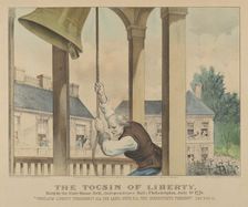The Tocsin of Liberty-Rung by the State House Bell, (Independence Hall) Philadelphia, July..., 1876. Creators: Nathaniel Currier, James Merritt Ives, Currier and Ives