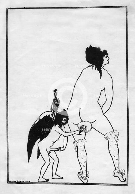 'The Toilet of Lampito', 1896.Artist: Aubrey Beardsley