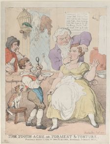 The Tooth-Ache, or, Torment & Torture, August 1, 1823., August 1, 1823. Creator: Thomas Rowlandson