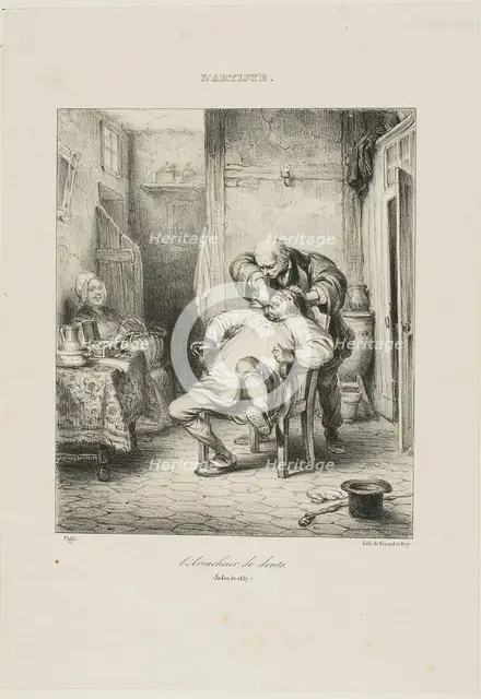 The Tooth Puller, 1837. Creator: Benard and Frey.
