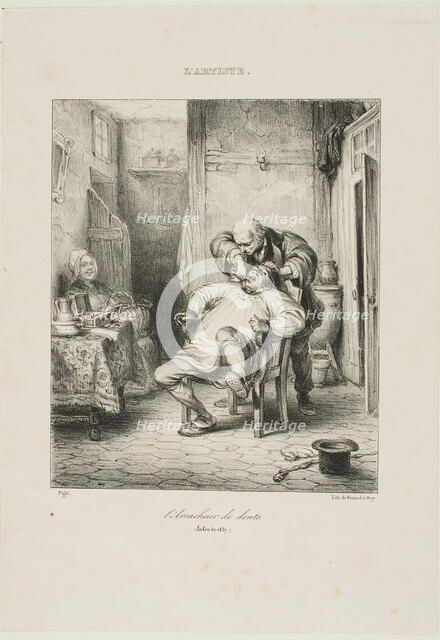 The Tooth Puller, 1837. Creator: Benard and Frey.