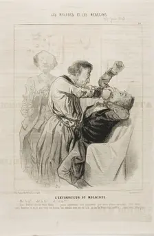 The Tooth Puller (plate 15), 1843. Creator: Charles Emile Jacque