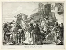 The Tooth Puller, plate nine from Selection of Pictures from Venetian Collections, 1765. Creator: Giacomo Leonardis