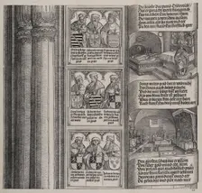 The Tomb Erected by Maximilian for His Father; and The Imperial Treasure; with Portraits o..., 1515. Creator: Hieronymus Andreae