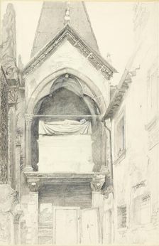 The Tomb of Cangrande I della Scala, Verona, 28 May - 29 June 1869. Creator: John Ruskin