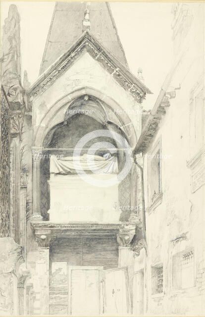 The Tomb of Cangrande I della Scala, Verona, 28 May - 29 June 1869. Creator: John Ruskin.