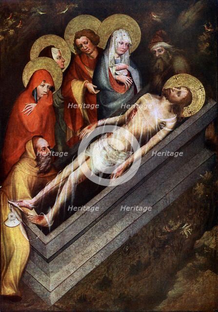 The Tomb of Christ', Master of the Trebon Altarpiece, about 1380, (1955). Artist: Master of the Trebon Altarpiece