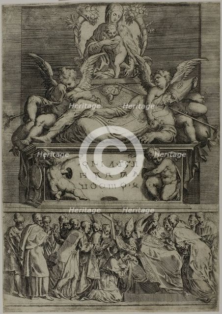 The Tomb of a Bishop, 1540/45. Creator: Battista del Moro.