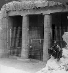 The tomb of a feudal lord at Beni Hasan, built about 1900BC, Egypt 1905.Artist: Underwood & Underwood