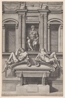 The Tomb of Giuliano de Medici from The Tombs of the Medici, 1570. Creator: Cornelis Cort