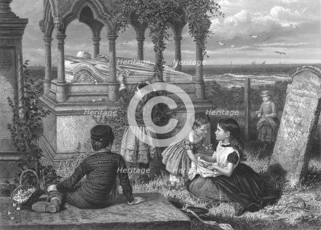 'The Tomb of Grace Darling', c1851-1886. Artist: John Godfrey.