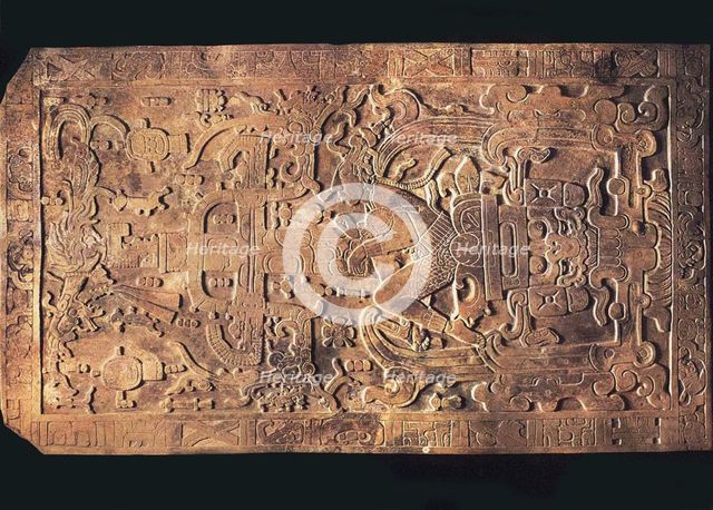 The tomb of King Pakal from the Temple of the Inscriptions, Palenque, 615-683. Artist: Pre-Columbian art  
