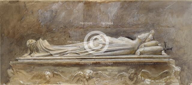 The Tomb of Ilaria del Caretto in the Duomo, Lucca, 10 August-26 September 1874. Artists: Jacopo della Quercia, John Ruskin.