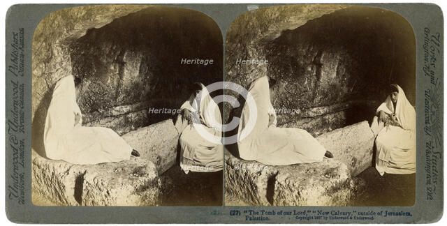 The tomb of Jesus, outside Jerusalem, Palestine, 1897.Artist: Underwood & Underwood