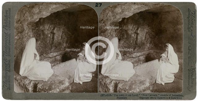 The tomb of Jesus, outside Jerusalem, Palestine, 1904.Artist: Underwood & Underwood