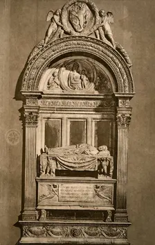 The tomb of Leonardo Bruni (c1369-1444), Basilica of Santa Croce, Florence, 1882
