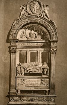 The tomb of Leonardo Bruni (c1369-1444), Basilica of Santa Croce, Florence, 1882