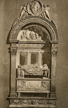 The tomb of Leonardo Bruni (c1369-1444), Basilica of Santa Croce, Florence, 1882