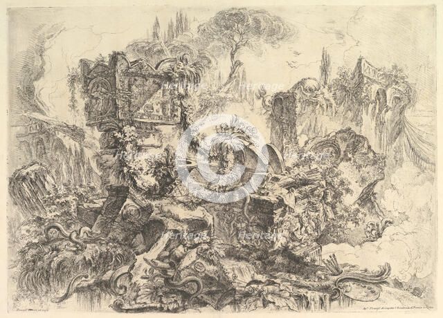 The Tomb of Nero, from the Grotteschi (Grotesques), ca. 1748. Creator: Giovanni Battista Piranesi.