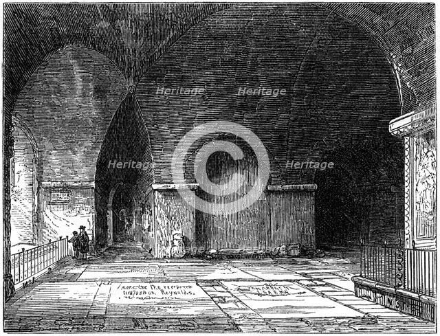 The tomb of Sir Christopher Wren (1632-1723), St Paul's Cathedral, London, 19th century. Artist: Unknown
