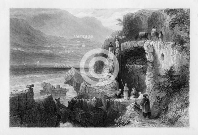 The tomb of St George, Bay of Kesrouan, Syria, 1841.Artist: MJ Starling