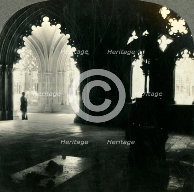 'The Tomb of Portugal's Unknown Soldiers, and Cloisters of the Monastery of Batalha, Portugal', c193 Creator: Unknown.