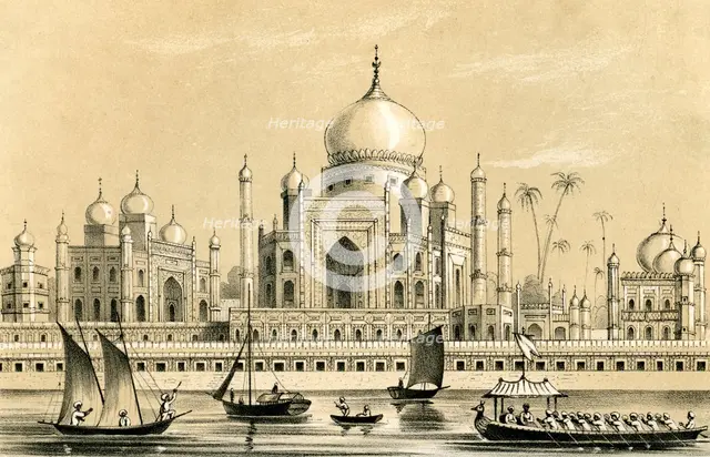 'The tomb of the favourite Sultan of Akbar Khan at Agra', 1847. Artist: Unknown