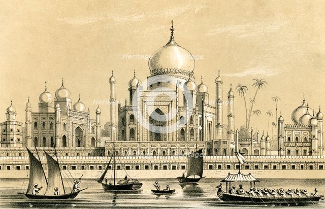 'The tomb of the favourite Sultan of Akbar Khan at Agra', 1847. Artist: Unknown