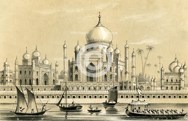 'The tomb of the favourite Sultan of Akbar Khan at Agra', 1847. Artist: Unknown