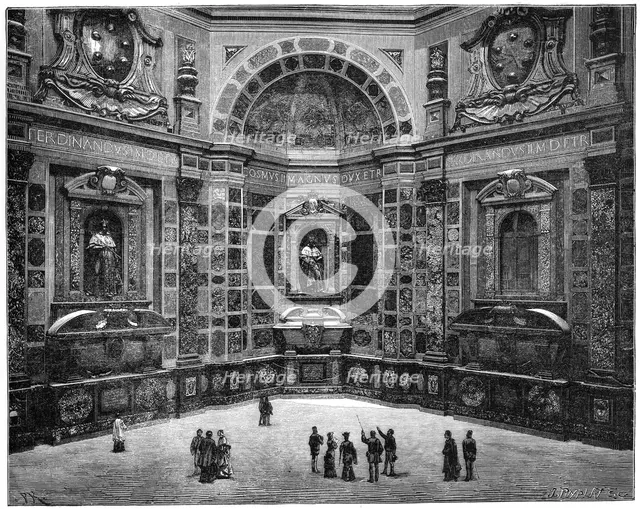 The tomb of the last of the Medici family, San Lorenzo Basilica, Florence, Italy, 1882. Artist: Unknown