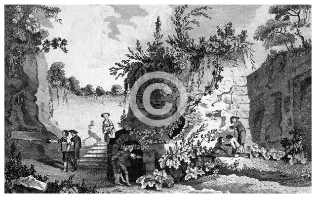 The tomb of Virgil, near Naples, Italy, 1788.Artist: Thomas Prattent
