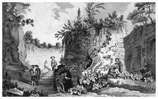 The tomb of Virgil, near Naples, Italy, 1788.Artist: Thomas Prattent