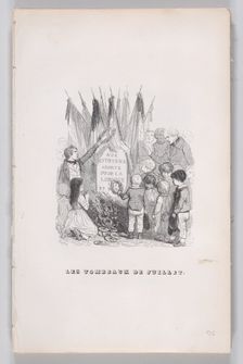 The Tombs of July from The Complete Works of Béranger, 1836. Creator: Auguste Raffet
