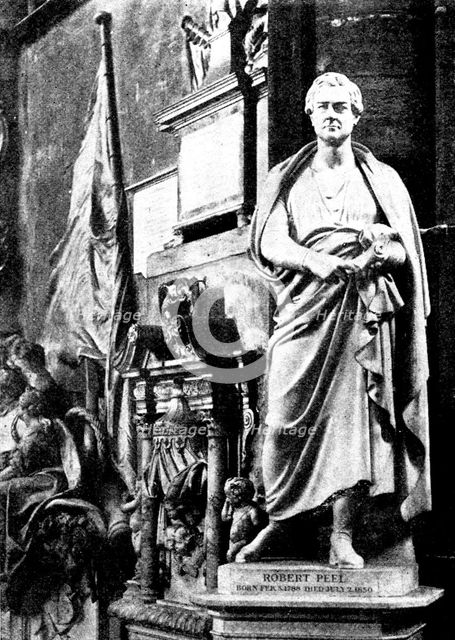 The tombs of statesmen in Westminster Abbey: Sir Robert Peel, 1898. Creator: Unknown.