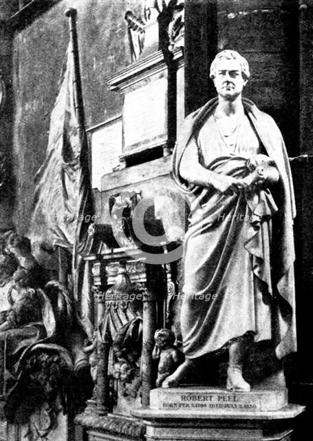 The tombs of statesmen in Westminster Abbey: Sir Robert Peel, 1898. Creator: Unknown.
