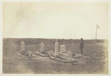 The Tombs of the Generals on Cathcart's Hill, 1855. Creator: Roger Fenton