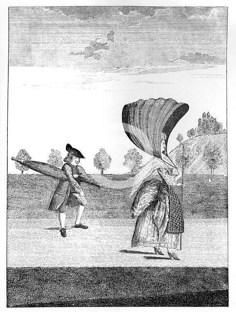 'The Ton at Greenwich: A la festoon dans le park a Greenwich' 1777. Artist: Unknown