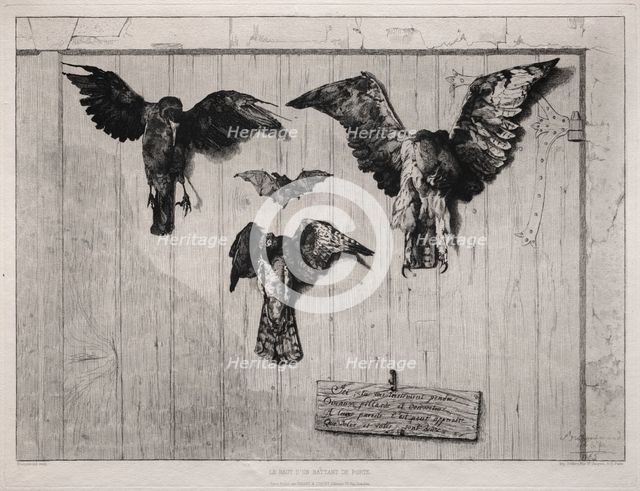 The Top of the Swing-Door, 1852 (printed 1865). Creator: Félix Bracquemond (French, 1833-1914); Cadart & Luquet 79, rue Richelieu, Paris.