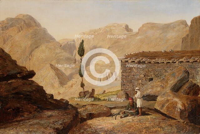 The Top of Mount Sinai with the Chapel of Elijah, after 1844. Creator: Miner Kilbourne Kellogg.