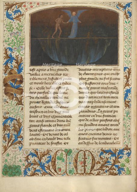 The Torment of the Proud - Valley of Burning Sulphur; Les Visions du chevalier Tondal, 1475. Creator: Simon Marmion.