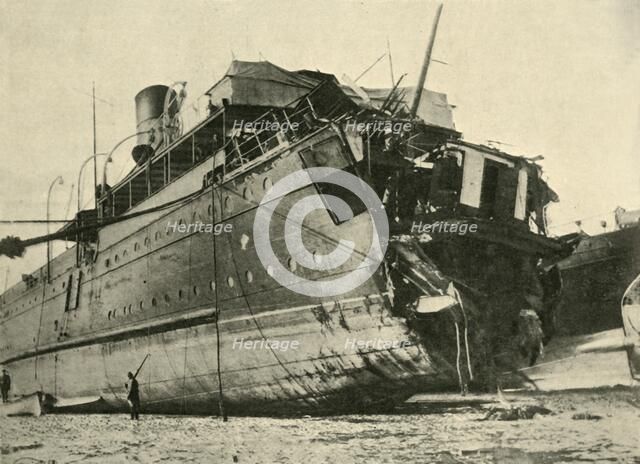 'The Torpedoing of the Channel Steamer Sussex', First World War, March 1916, (c1920). Creator: Unknown.