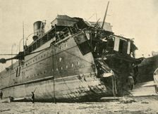 The Torpedoing of the Channel Steamer Sussex First World War, March 1916, (c1920). Creator: Unknown