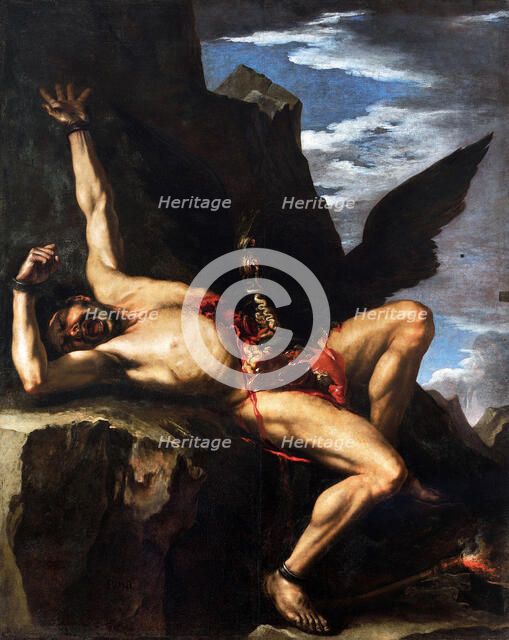 The Torture of Prometheus, c. 1647-1648. Creator: Rosa, Salvatore (1615-1673).
