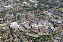 The town centre and Kingfisher Shopping Centre, Redditch, Worcestershire, 2018. Creator: Damian Grady