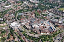 The town centre and Kingfisher Shopping Centre, Redditch, Worcestershire, 2018. Creator: Damian Grady