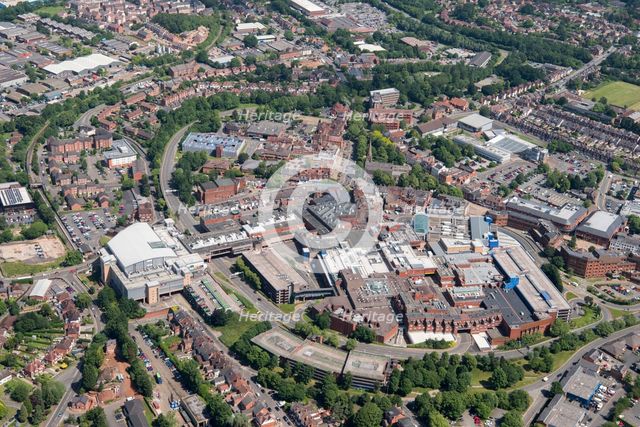 The town centre and Kingfisher Shopping Centre, Redditch, Worcestershire, 2018. Creator: Damian Grady.