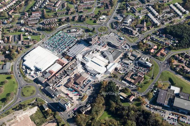 The town centre, Castle Dene Shopping Centre and New Town, Peterlee, County Durham, 2018. Creator: Emma Trevarthen.